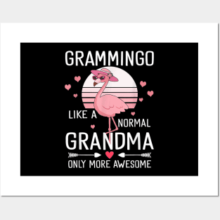 Flamingo Grammingo Like A Normal Grandma Only More Awesome Posters and Art